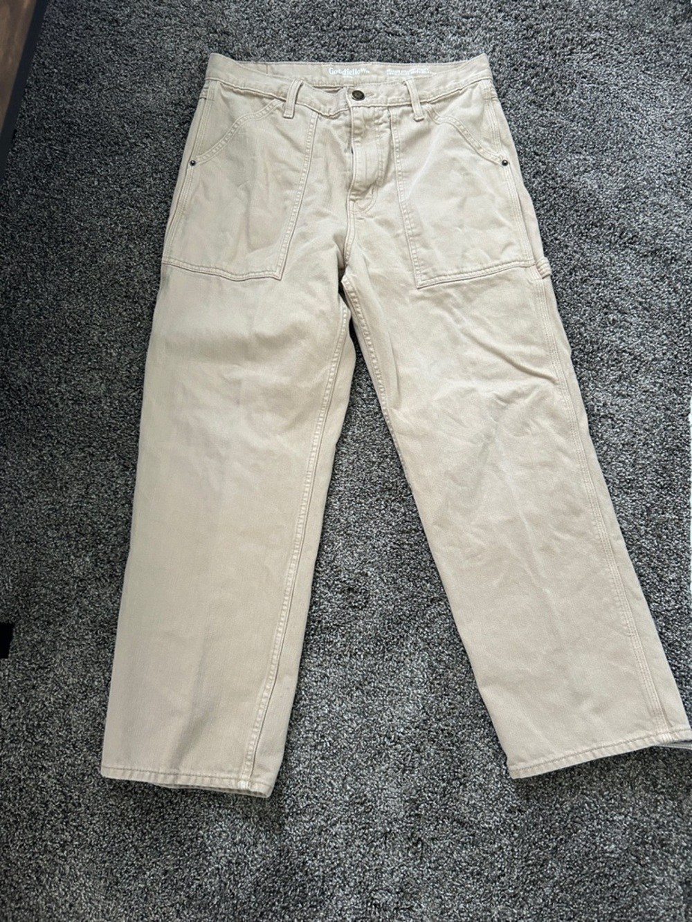 Goodfellow & Co Beige Relaxed Workwear Chinos